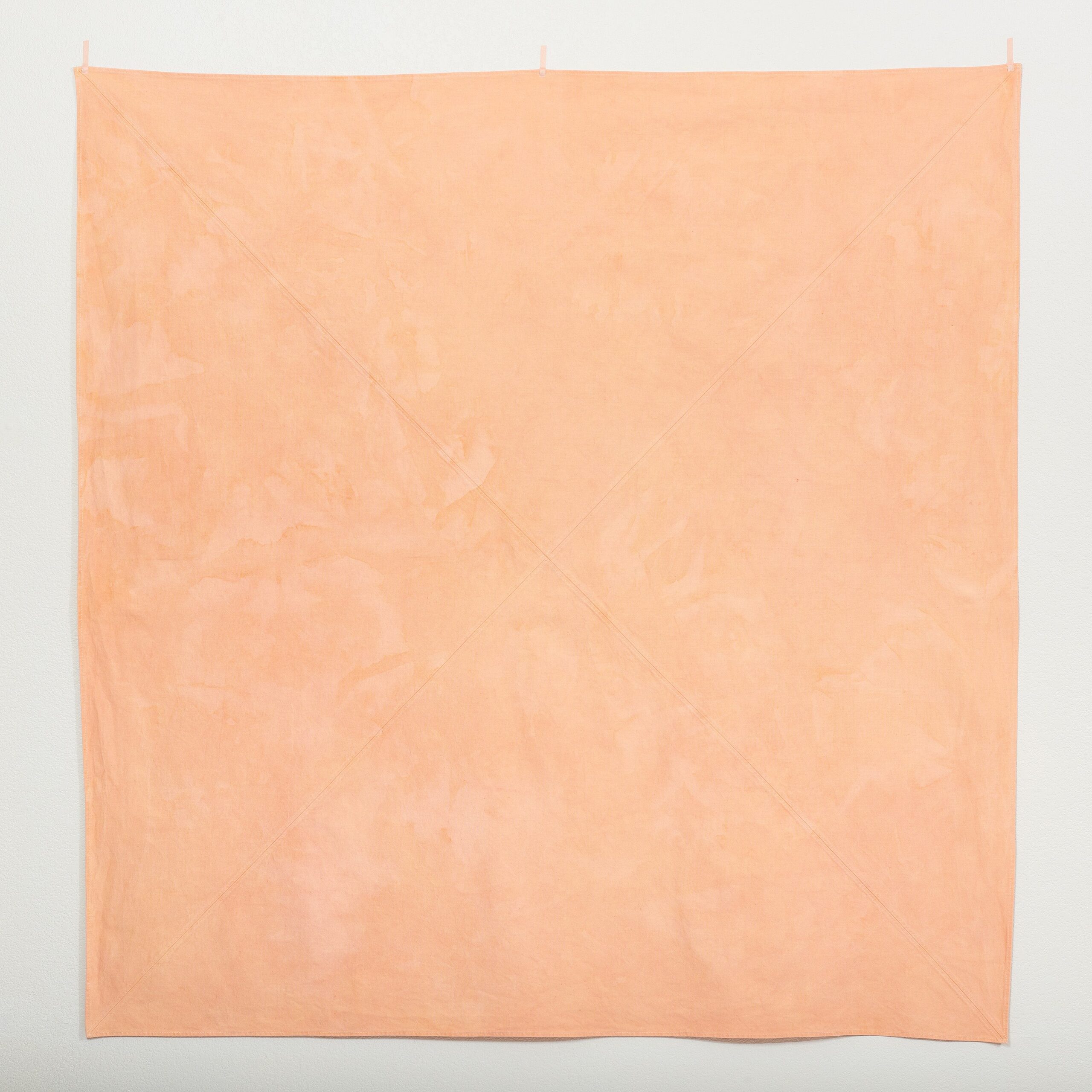 Naturally Dyed Tablecloth for 4 in Madder
